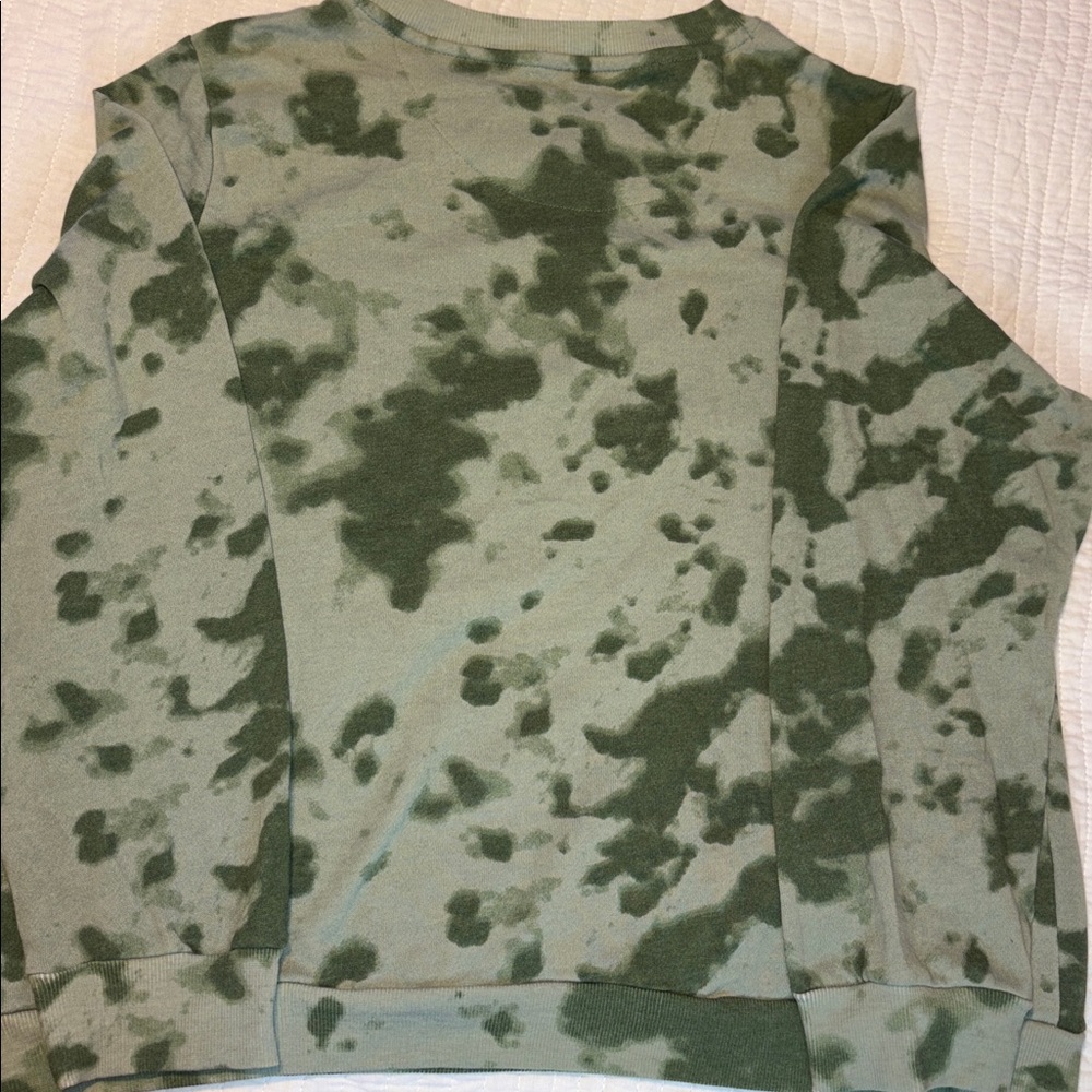 Green Tie-Dye Guns N Roses Lightweight Sweatshirt - Picture 4 of 4